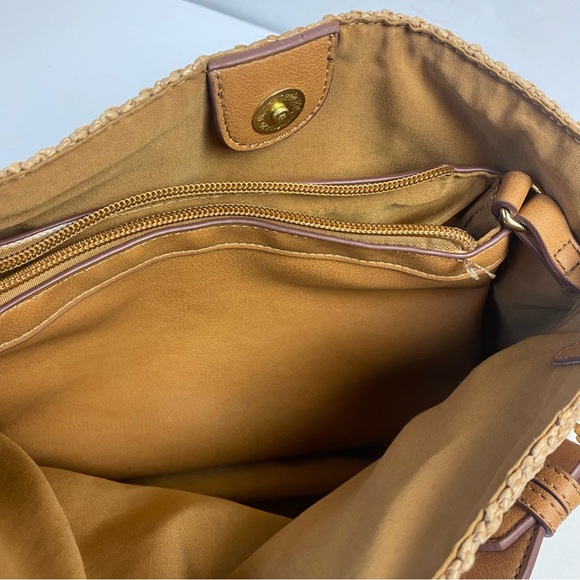 Madden Girl tan straw and polyurethane bucket bag - Picture 7 of 10